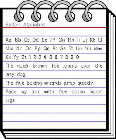 Ballon Alphabet Regular animated font preview