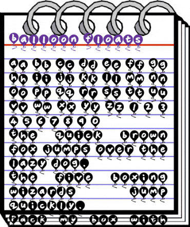 Balloon Floats Regular animated font preview Balloon Floats Regular animated font preview