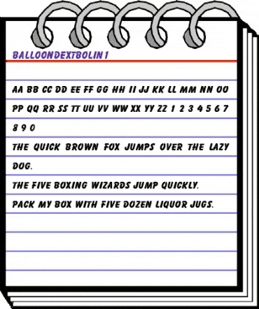 BalloonDExtBolIn1 Regular animated font preview BalloonDExtBolIn1 Regular animated font preview