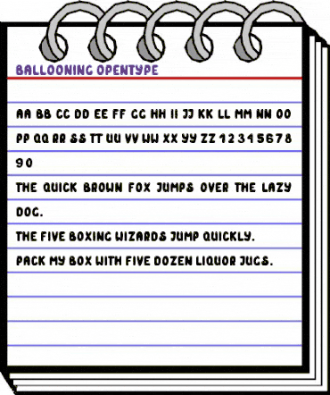 Ballooning Regular animated font preview Ballooning Regular animated font preview