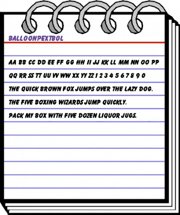 BalloonPExtBol Regular animated font preview BalloonPExtBol Regular animated font preview