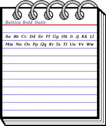 Baltica Bold Italic animated font preview Baltica Bold Italic animated font preview