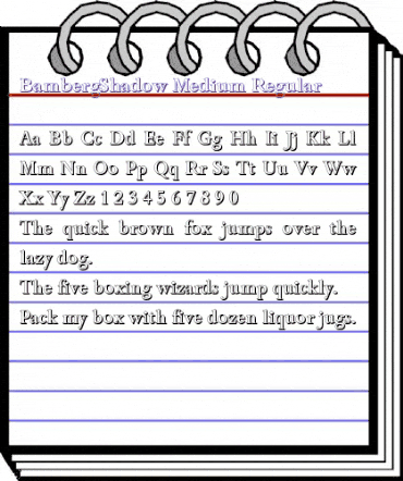 BambergShadow-Medium Regular animated font preview BambergShadow-Medium Regular animated font preview