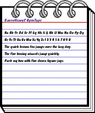 BancoHeavyC Regular animated font preview