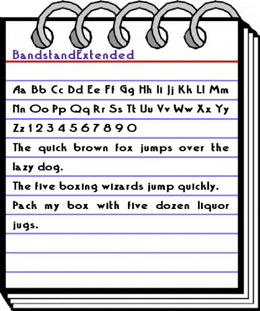 BandstandExtended Regular animated font preview BandstandExtended Regular animated font preview