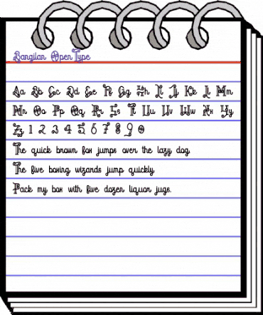 Bangilan Regular animated font preview