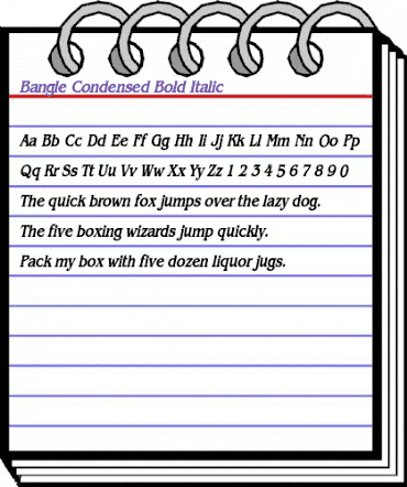 Bangle-Condensed Bold Italic animated font preview Bangle-Condensed Bold Italic animated font preview