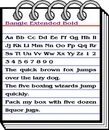 Bangle-Extended Bold animated font preview