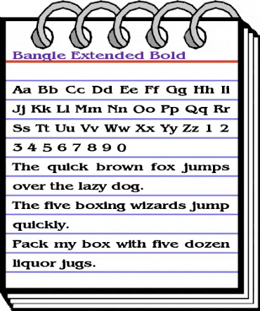 Bangle-Extended Bold animated font preview Bangle-Extended Bold animated font preview
