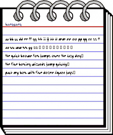 bangyang Regular animated font preview