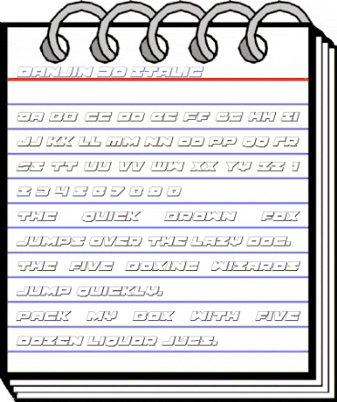 Banjin 3D Italic Italic animated font preview Banjin 3D Italic Italic animated font preview