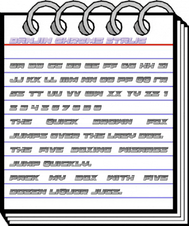 Banjin Scanlines Chrome Italic Italic animated font preview Banjin Scanlines Chrome Italic Italic animated font preview