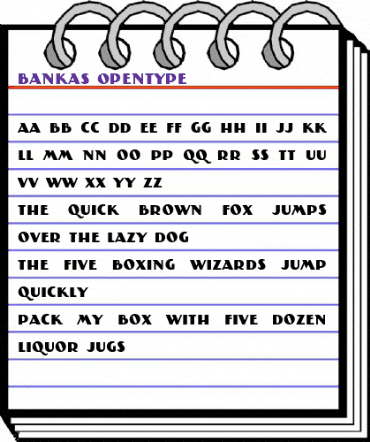 Bankas Regular animated font preview Bankas Regular animated font preview
