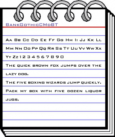 BankGothicCMdBT Regular animated font preview BankGothicCMdBT Regular animated font preview