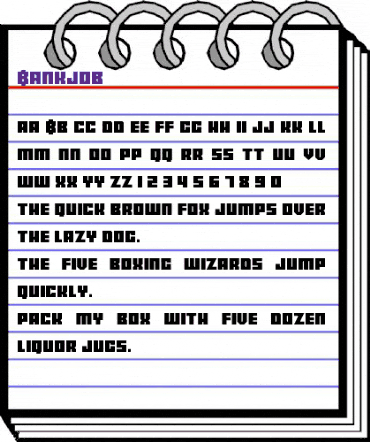 Bankjob Regular animated font preview