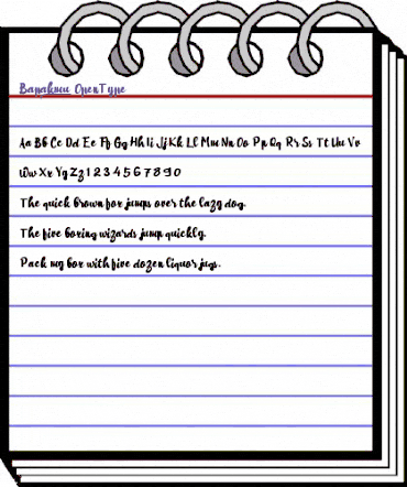 a Bapakmu Regular animated font preview