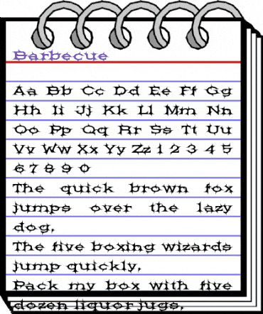 Barbecue Regular animated font preview Barbecue Regular animated font preview