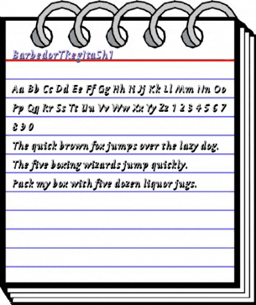 BarbedorTRegItaSh1 Regular animated font preview BarbedorTRegItaSh1 Regular animated font preview