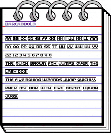 Barcade Bold Bold animated font preview