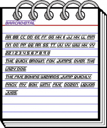 Barcade Italic Italic animated font preview