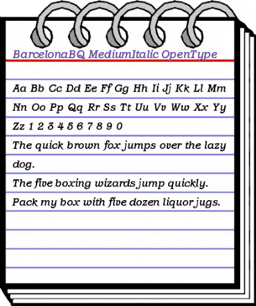 Barcelona BQ Regular animated font preview Barcelona BQ Regular animated font preview