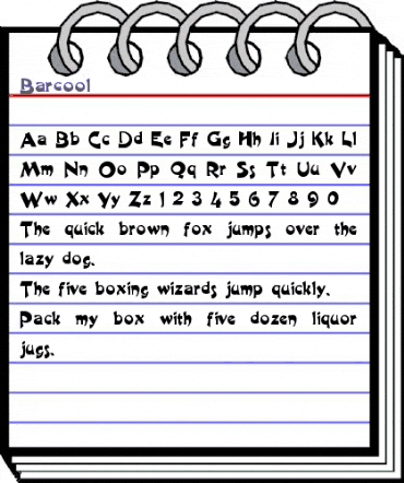 Barcool Regular animated font preview Barcool Regular animated font preview
