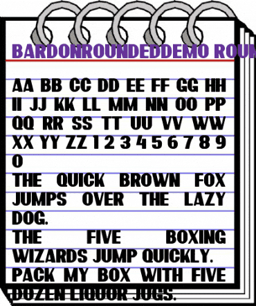 Bardon Rounded Demo Rounded animated font preview