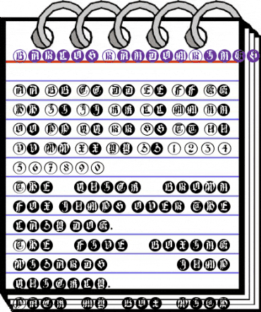 Barlos-RandomRings Regular animated font preview