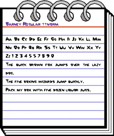 Barney Regular animated font preview Barney Regular animated font preview