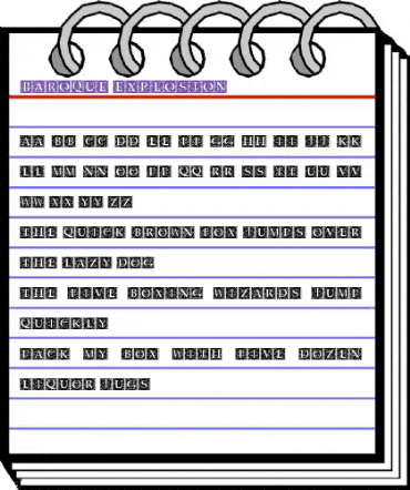 Baroque Explosion Regular animated font preview Baroque Explosion Regular animated font preview