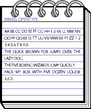 Barrel Regular animated font preview