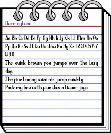 Barringtone Regular animated font preview Barringtone Regular animated font preview