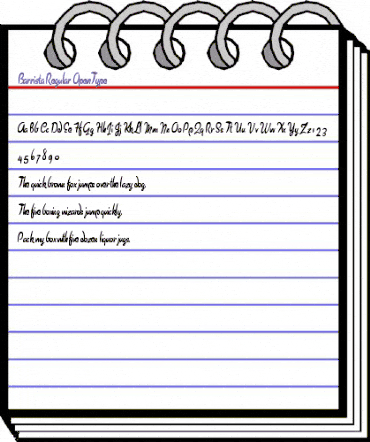 Barrista Regular animated font preview Barrista Regular animated font preview