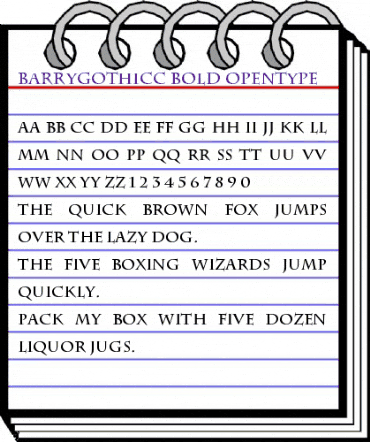BarryGothicC Bold animated font preview BarryGothicC Bold animated font preview