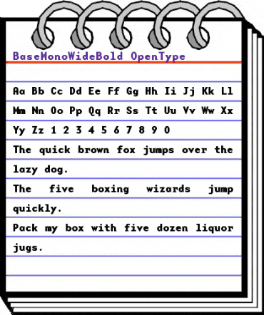 BaseMono WideBold animated font preview BaseMono WideBold animated font preview