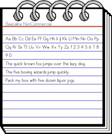 Basicaline Regular animated font preview