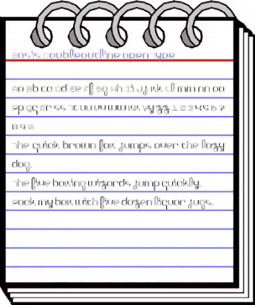 Basis DoubleOutline animated font preview