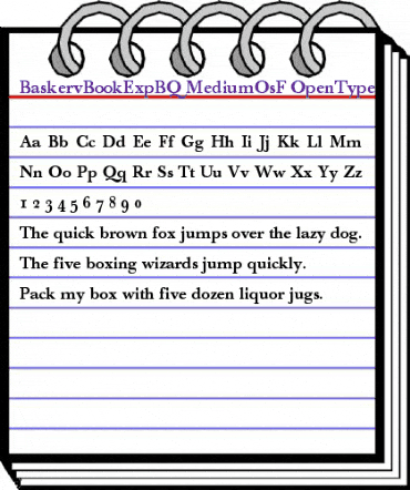 Baskerville Book Expert BQ Regular animated font preview Baskerville Book Expert BQ Regular animated font preview