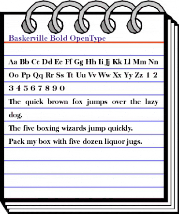 Baskerville-Bold Regular animated font preview