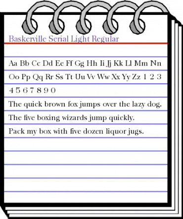 Baskerville-Serial-Light Regular animated font preview Baskerville-Serial-Light Regular animated font preview