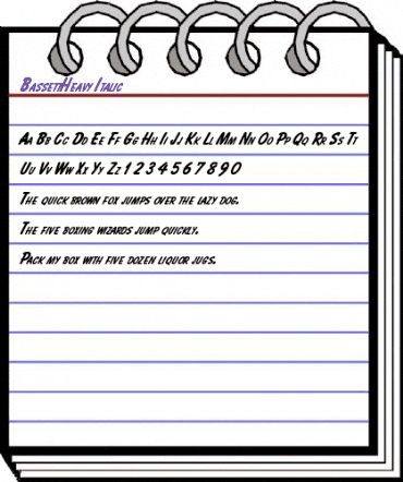 BassettHeavy Italic animated font preview