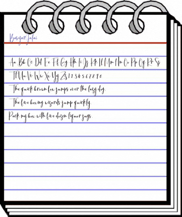 Basyar Jalai Regular animated font preview