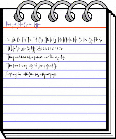 Basyar Jalai Regular animated font preview