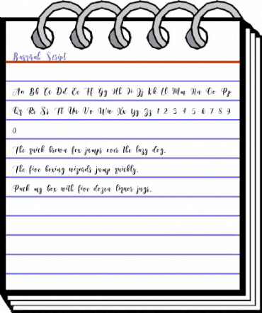 Basyirah Script Regular animated font preview