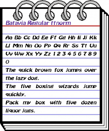 Batavia Regular animated font preview