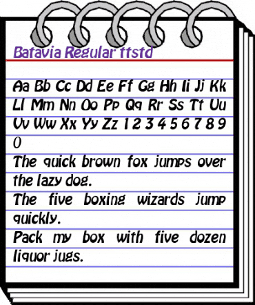 Batavia Regular animated font preview