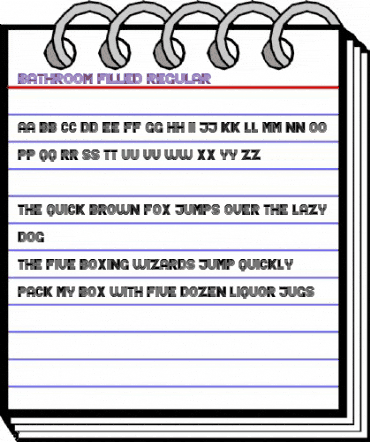 Bathroom Filled Regular animated font preview