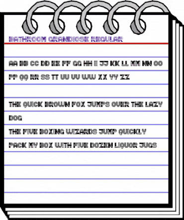 Bathroom Grandiose Regular animated font preview