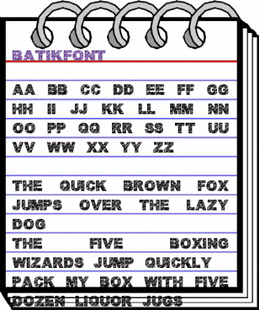 BatikFont1 Regular animated font preview