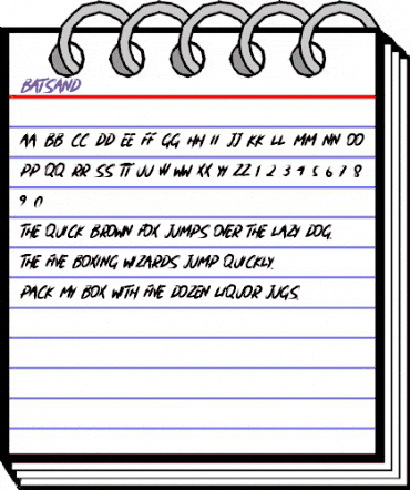 Batsand Regular animated font preview